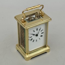 Vintage French Brass Carriage Clock Mechanical Platform Escapement Serviced