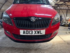 SKODA FABIA MONTE CARLO 2013 COMPLETE FRONT BUMPER ASSEMBLY CORRIDA RED LF3K