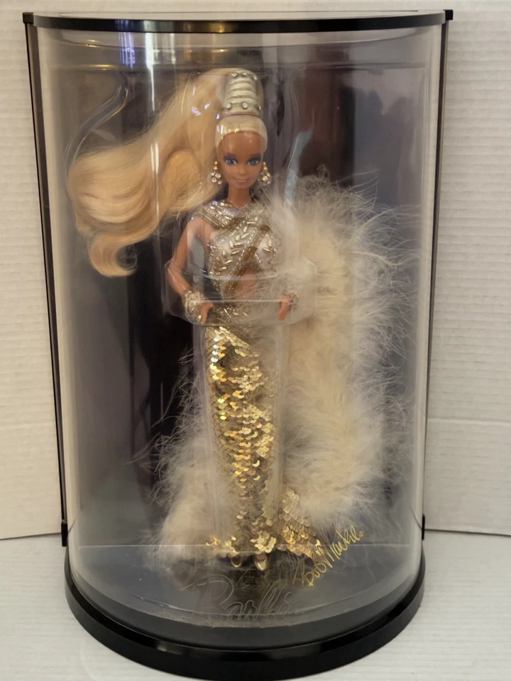 ✨ BOB MACKIE GOLD BARBIE 娃娃 1990 ✨ 限量版美泰 1ST 收藏娃娃 — 第 4/4 张图片