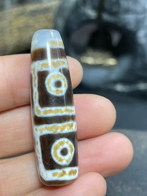 Old Tibetan Nepalese Himalayan Ancient 4 eye Old Dzi Talisman Beads Amulet 四眼天珠