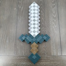 Minecraft Dungeons Deluxe Diamond Sword Weapon Foam Sounds Childrens Toy Game