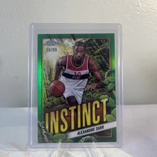 2025 Topps Chrome - Instinct Alexandre Sarr #INS-27 Green Refractor /99