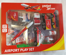Vietjet Air Diecast Airport Playset Metal 1/87 Model & Plastic Parts *RARE*