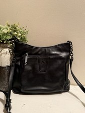 Simply Vera Crossbody Bag Black Shoulder Purse SV Logo Excellent Condition!