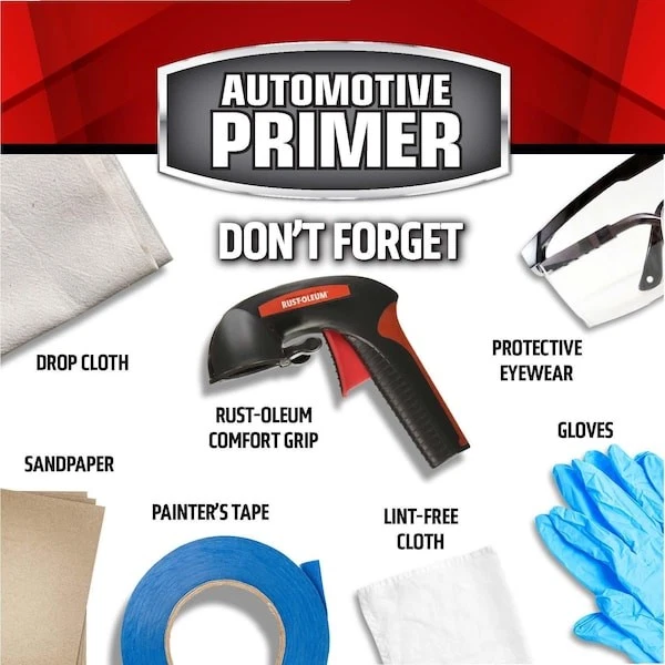 Spray imprimación lijable automotriz Rust-Oleum 249418, negro, 12 OZ Foto 3 de 4