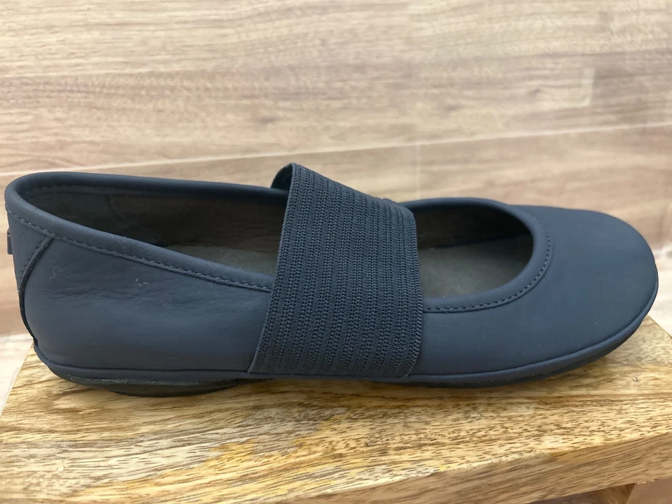 Chinelo plano Camper Girl Nina couro azul Mary Jane balé tamanho 37 EUA 6.5 - Imagem 4 de 4