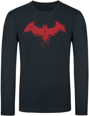 Batman Langarmshirt Herren Logo schwarz