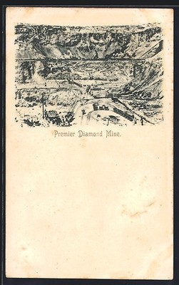 Kimberley, Premier Diamond Mine, in the pit, Ansichtskarte 1903 