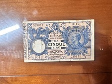 BIGLIETTO DI STATO 5 LIRE VITTORIO EMANUELE III 29 3 1914 BB SABAUDA