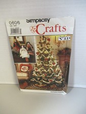 Simplicity Crafts CHRISTMAS Pattern 0606 8 Project VTG 1989 NEW UNCUT