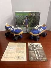 VINTAGE 70'S NASH CRUISERS BLUE ROLLER SKATES Very Good CONDITION MEN 9 WOMEN 11