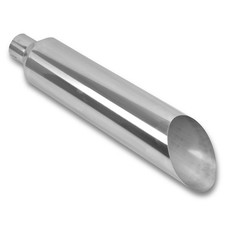 Diesel Exhaust Stack Tip 5 Inch Inlet 7 Outlet Polished Stainless Steel 36 Long