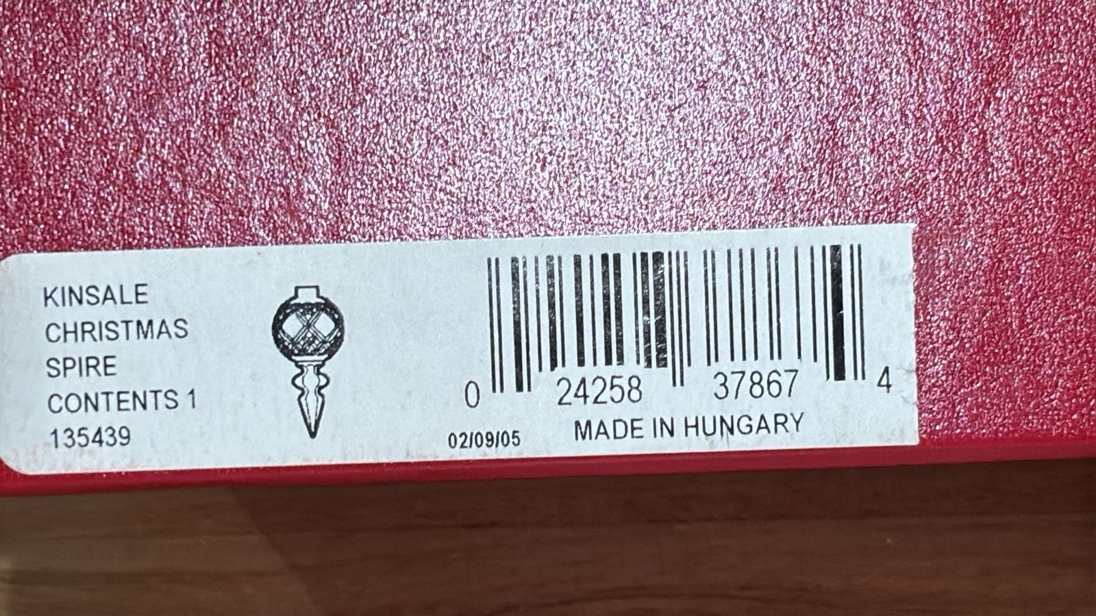 Waterford Crystal Kinsale Spire Ornament Mint in Box w Hanger