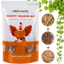 1LB Mix Aquatic Turtle Food High Protein Dried Mealworms,River Shrimp,Crickets