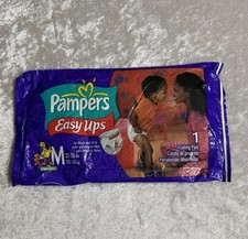 Vintage 2002 Pampers Easy Ups Training Pant Size M 22-35 lb Sesame Street Diaper
