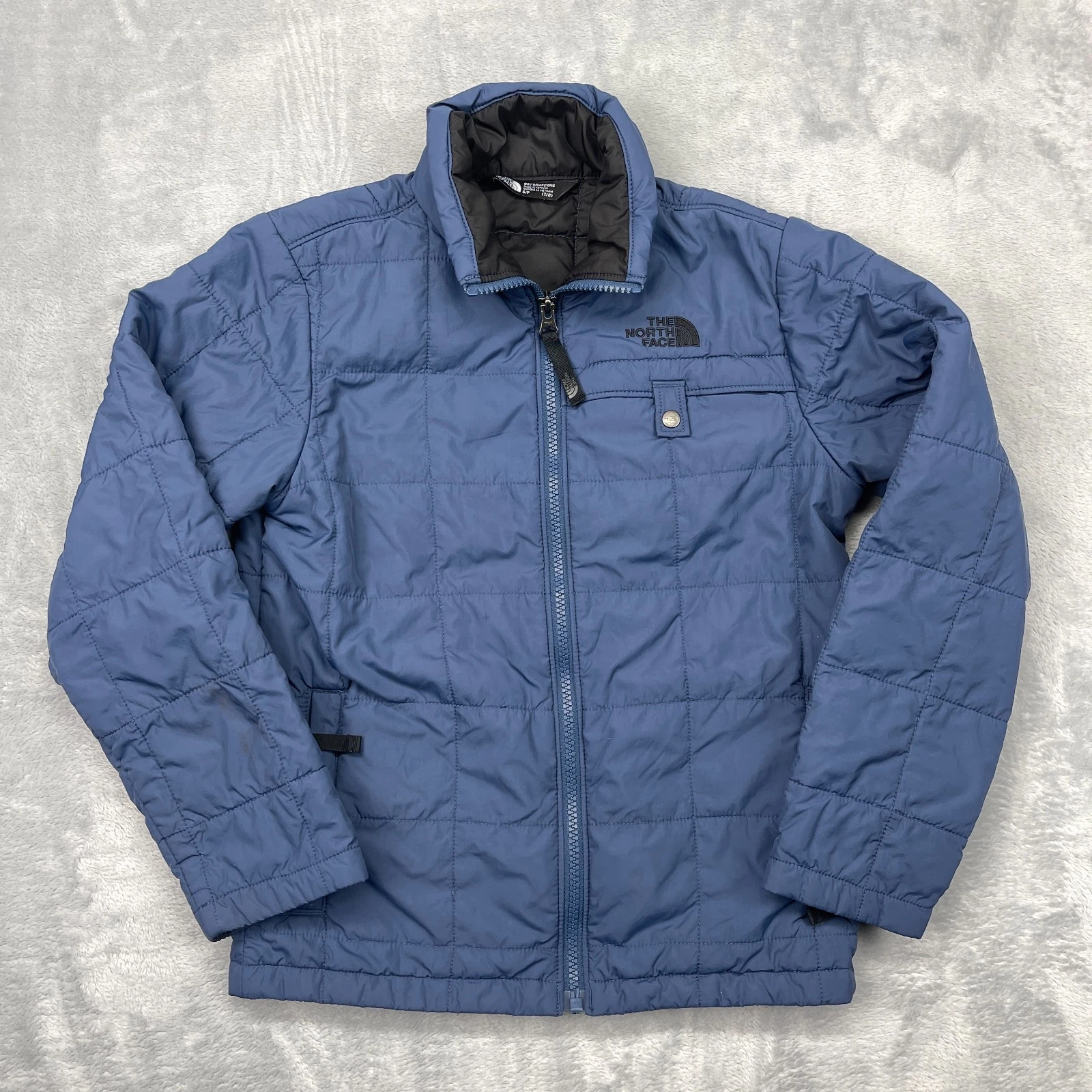 The North Face Insulated Jacket Boys S (7/8) Blue Long Sleeve Mock Neck Full Zip