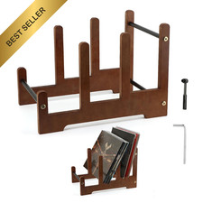 3 Tier Vinyl Record Storage Stand Holder Display Shelf for 60 LPs Music Albums