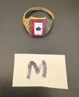 Lot M World War 1 or 2 Military “Sweetheart” Enamel Blue Star Ring
