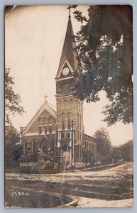 St. John’s Church Savanna Illinois IL 1913 RPPC Postcard Childs Photographer O12
