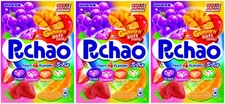 SUPOOBE Puchao Gummy n' Soft Candy, 4 Fruits Flavors, 3.53 Ounces, Pack of 3