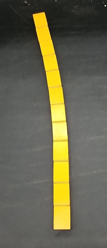 Vintage Tomy Rubiks Twist 1980s Magic Snake Puzzle Plastic Toy Orange Yellow - Image 4 of 4