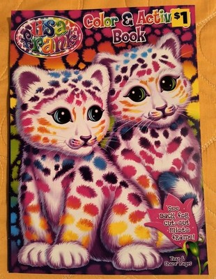 LISA FRANK COLORING & ACTIVITY BOOK 64 TEAR/SHARE PAGES NEW! FREE SHIPPING!