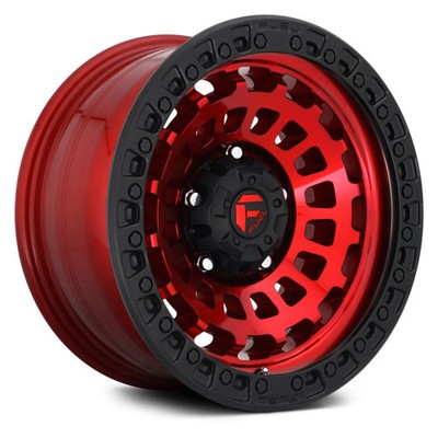 Fuel D632 ZEPHYR Wheels 17x9 (-12, 5x127, 71.5) Red Rims Set of 4