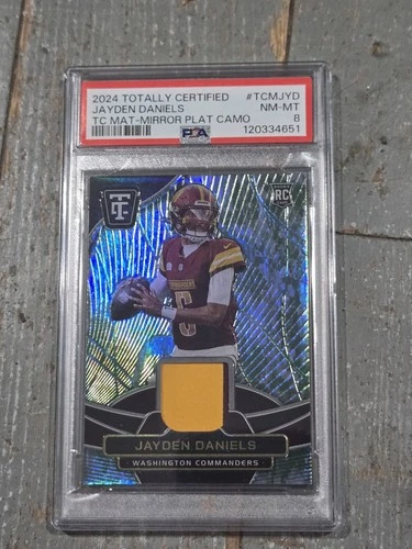 2024 Totally Certified Jayden Daniels Rookie  Patch /35 Psa 8 Camo