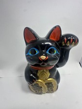 Tirelire en céramique Mtarita chat chanceux noir amulette porte-bonheur occas...