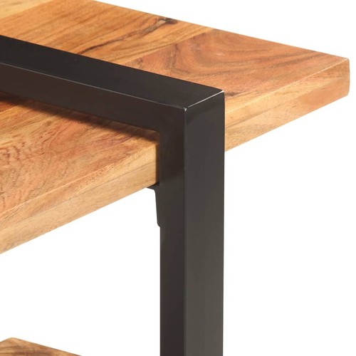 TV Schrank Fernsehtisch Wohnwand 130x40x40 cm Akazie Massivholz - Bild 4 von 10