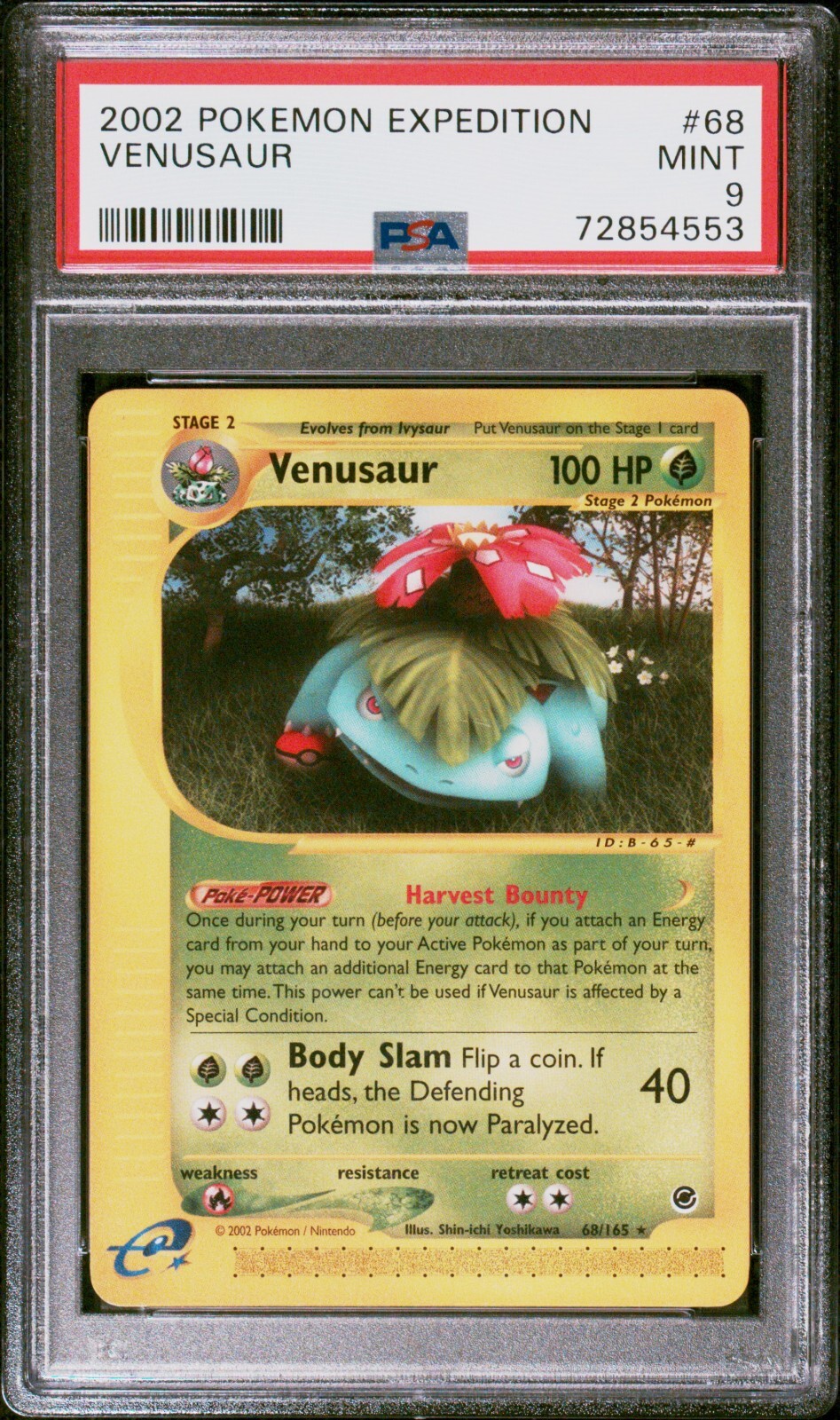 Pokemon Card Venusaur 68/165 Expedition PSA 9 MINT