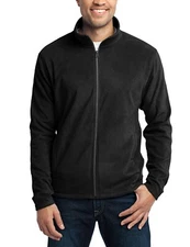 JustBlanks Mens 100% Polyester Lightweight Microfleece Full-Zip Jacket - JBF223