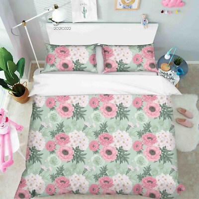 3D China Flower Pattern Quilt Cover Set Bedding Sets Pillowcases Queen