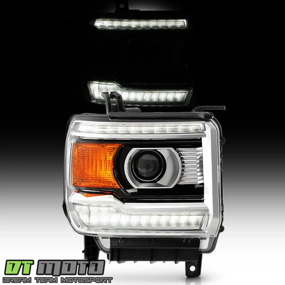 Para GMC Sierra 2500HD HID 2016-2019 con Faro Proyector LED DRL - Pasajero Foto 2 de 4
