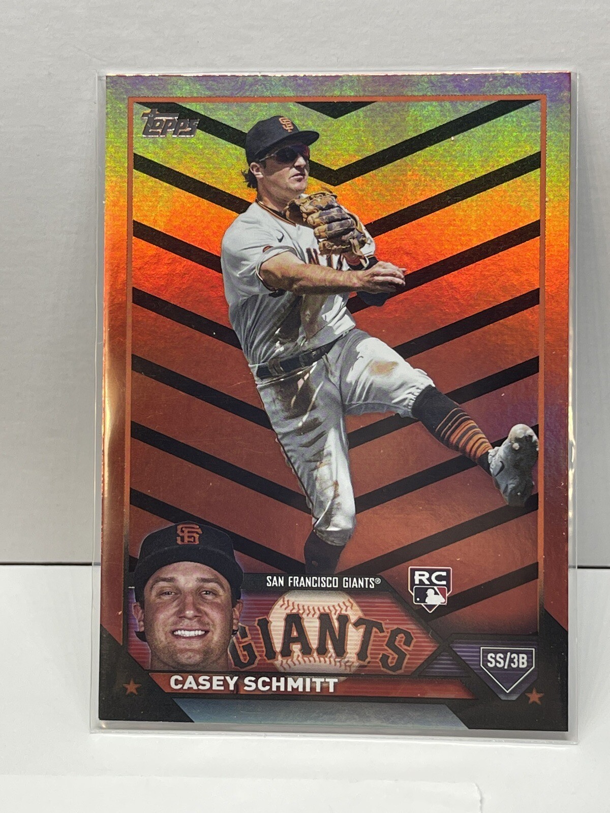 2023 Topps Update Series - #US133 Casey Schmitt (RC) Black & Orange Foil