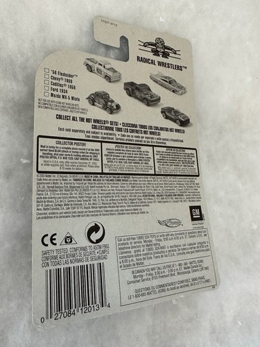 2003 Hot Wheels Radical Wrestlers #1/5, '56 Flashsider, White, Collector #90 - Picture 5 of 8
