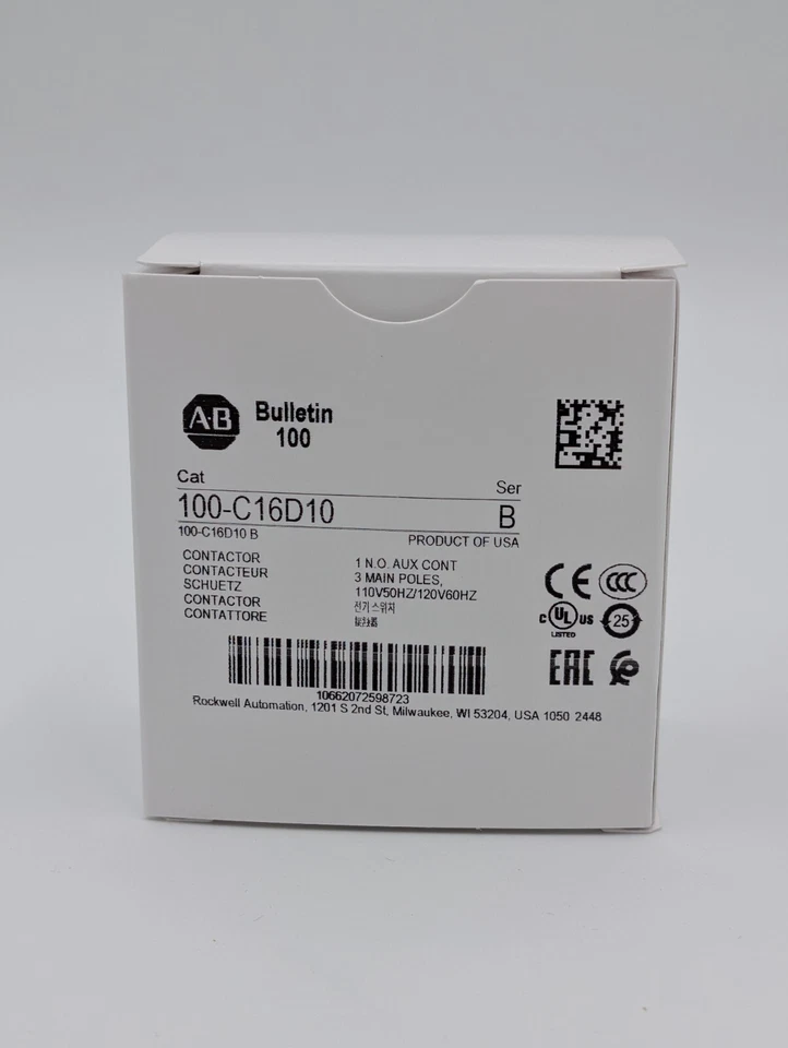 Allen-Bradley 100-C16D10 16 AMP 120VAC COIL IEC Contactor New Sealed US STOCK - Image 4 of 4