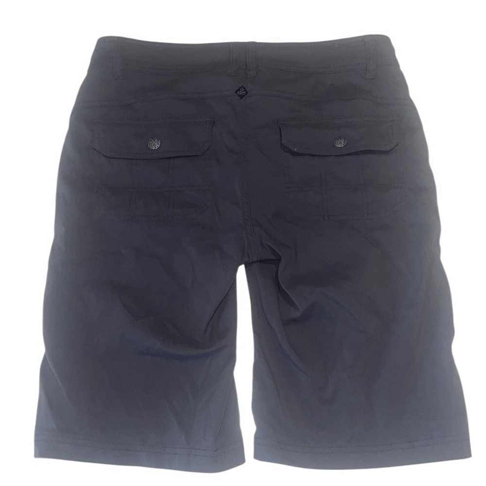 Prana Grey Nylon Solid Cargo Drawstring Button Sh… - image 3