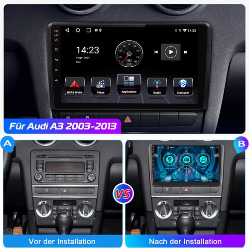 Für AUDI A3 8P 2003-2012 Android 13 Autoradio GPS Navi WIFI 1+32GB Carpaly + KAM - Bild 6 von 15