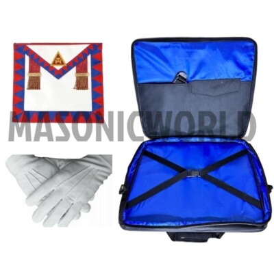 Freimaurer Regalia Softcase Tasche, Royal Arch Principals Schürze Taus Kapitel RA NEU
