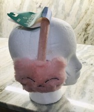 kids Juncture Warm ear Muffs pink kitty Cats  Faux Fur, new with Tag