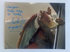 AHMED BEST In-Person Signed Autograph 28x35cm STAR WARS