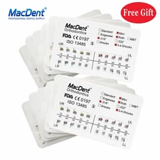 10XMacDent Dental Orthodontic Brackets Braces Metal Mini MBT/Roth.022 Hook 3 4 5