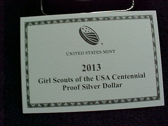 2013 GIRL SCOUTS OF THE USA CENTENNIAL PROOF SILVER DOLLAR  W MINT - Image 3 of 4