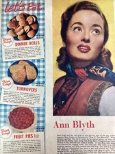 Atlanta GA Print Ad 1949 AJC Frigid Dough Bread Ann Blyth Irish Star