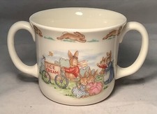 Vintage Royal Doulton Bunnykins Double Handled Child's Mug Eating Ice Cream