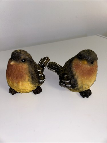 Pair Of Birds, Black/ Brown/ Yellow Resin. Nice Detailing Realistic - Bild 7 von 10
