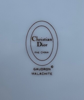 CHRISTIAN DIOR GAUDRON MALACHITE China 5 Pcs Setting Dinner Salad