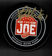 Xavier Ouellet Signed Detroit Red Wings Joe Louis Arena JLA Farewell Game Puck