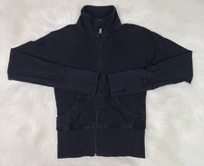 Forever 21 Womens Stretch Jacket M Longsleeve Zip Up Thumb Holes Back Pocket